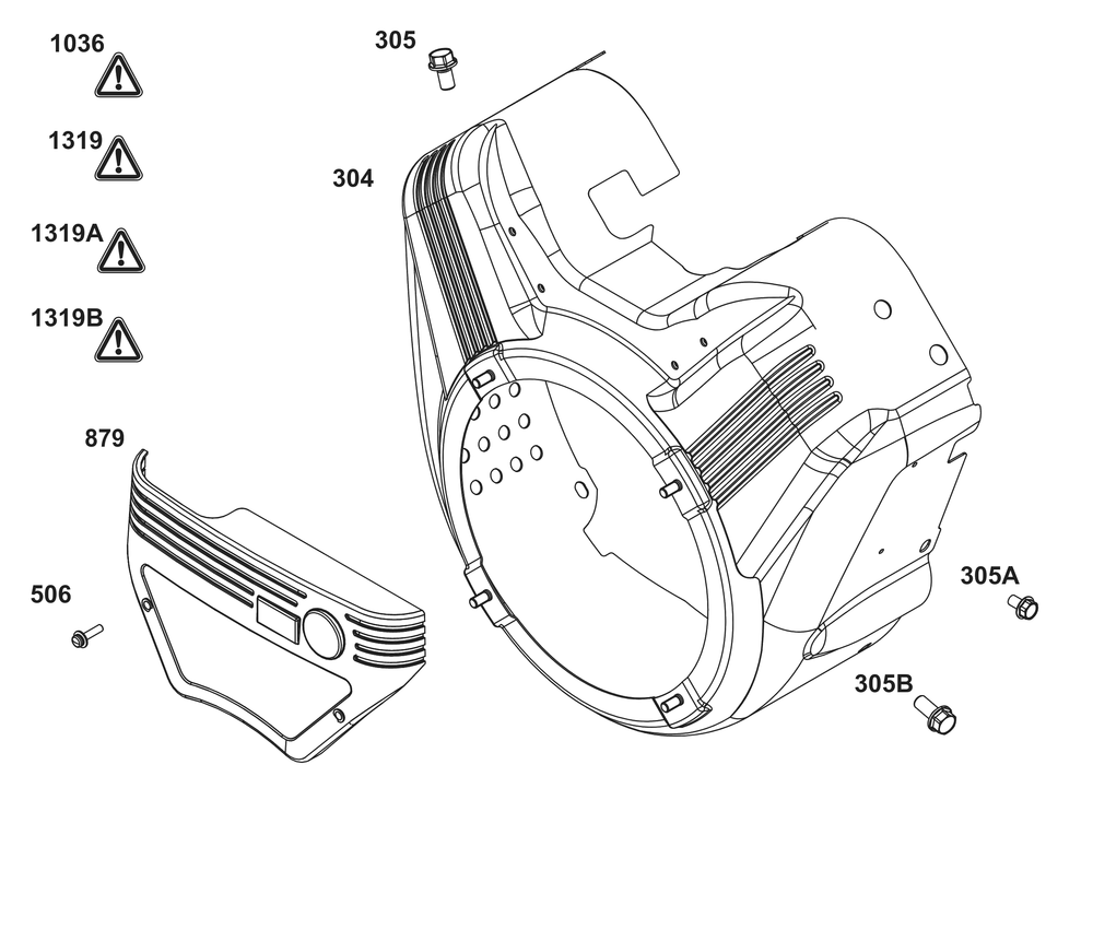 Blower Housing Group Diagram and Parts List for 386447-3331-G1 200000 - 399999 Briggs and Stratton Engine